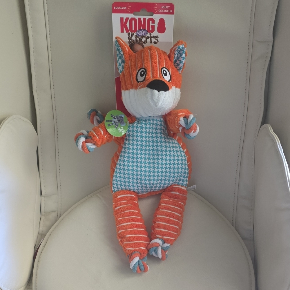 KONG Vibrant Orange and Blue Plush Animal